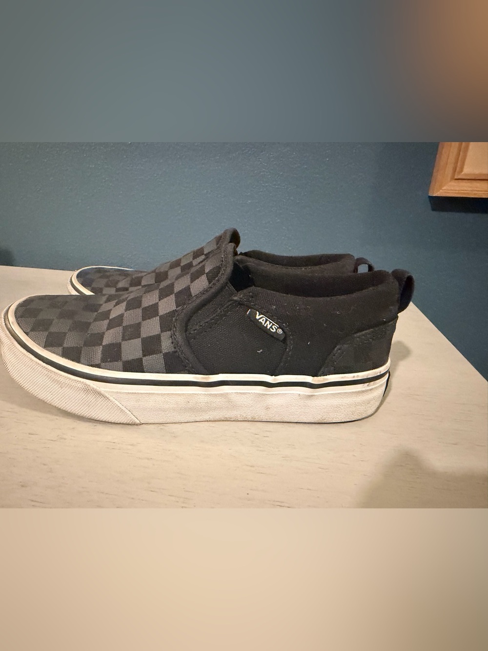Vans Slip-On Checkerboard in Black and Gray
